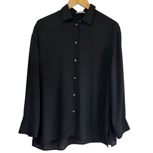 Babaton long sleeve boxy semi sheer button down shirt size M excellent condition